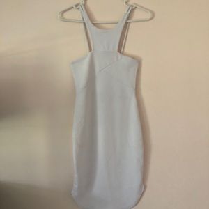 Simple white bodycon dress